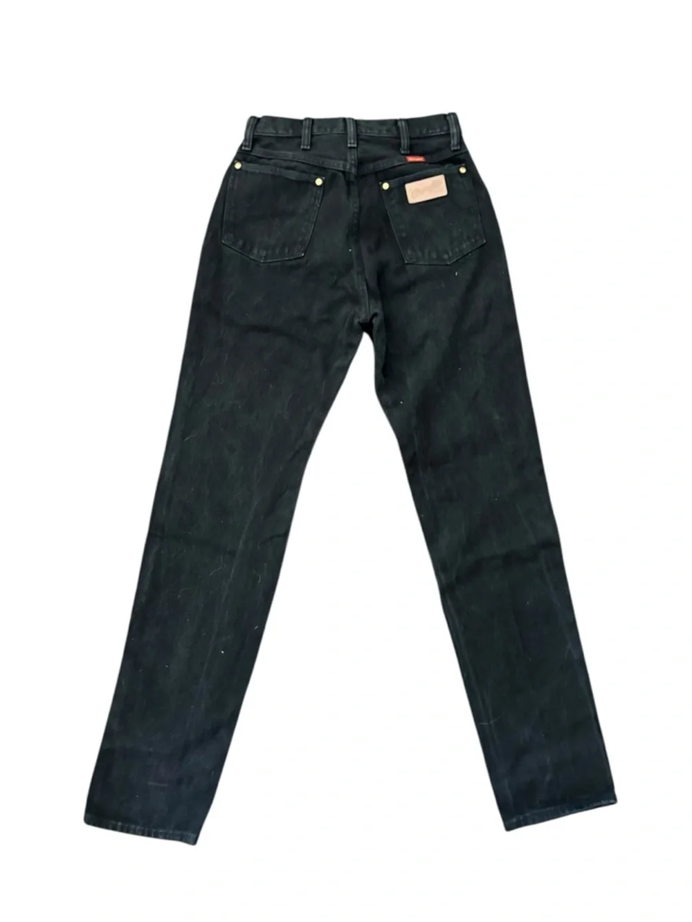 Vintage Wrangler Cowboy Cut Black Straight Jeans High Waist - Picture 2 of 5